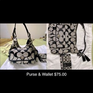 Coach purse and wallet